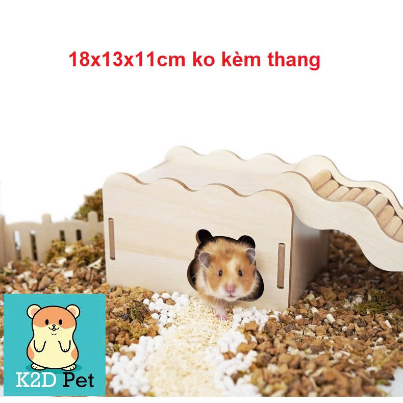 P30 Nhà ngủ gỗ hamster nhiều hình cho hamster - 2