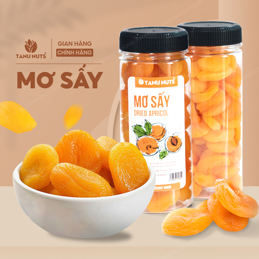 Mơ sấy dẻo không đường TANU NUTS, mơ sấy dẻo Thổ Nhĩ Kì tốt cho người ăn kiêng, bà bầu.