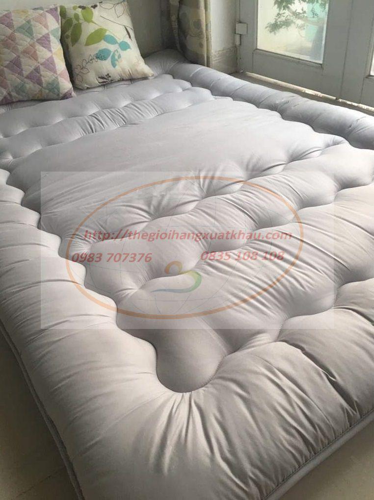 Nệm xuất Nhật 1m4x2mx7cm gấp 3 mềm mại thích hợp giường tầng, nệm văn phòng