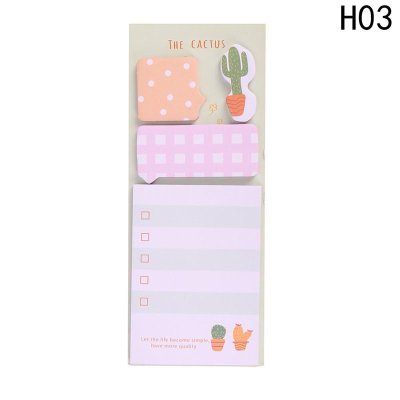 Giấy Dán Ghi Chú Dễ Thương Tiện Dụng Cute Cactus Plants Memo Pads Sticky Notes To Do List Planner Sticker Kawaii School Office Supplies Stationery Decor Japanese
