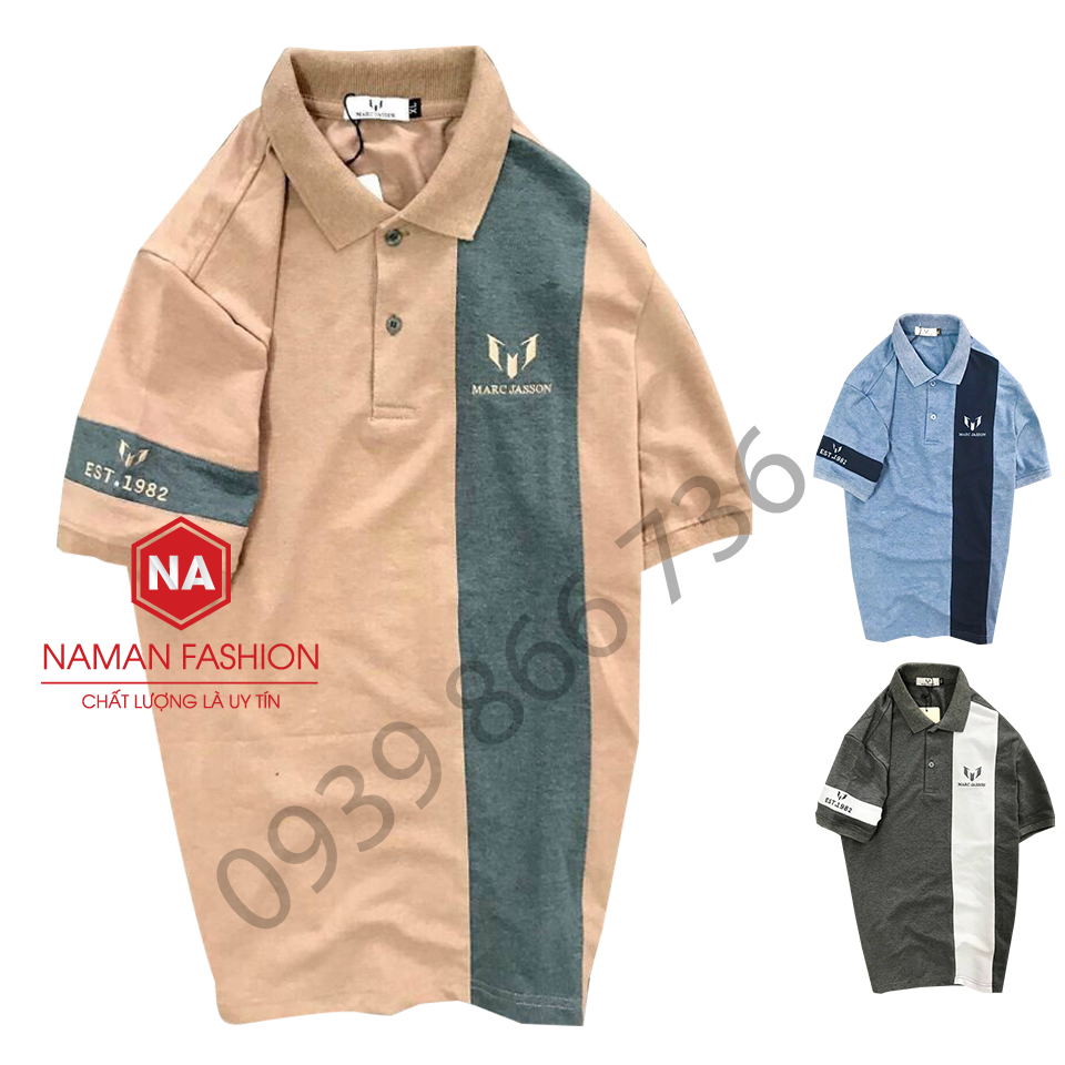 Áo polo nam cổ trụ thun Phối vai cao cấp from chuẩn thiết kế phong cách sang trọngJULIDO51