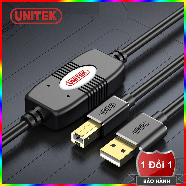 Cáp máy in 15m unitek u205b tích hợp ic khuếch đại tín hiệu - dây máy in unitek 15m u205 tích hợp ic khuếch đại tín hiệu - unitek 205b