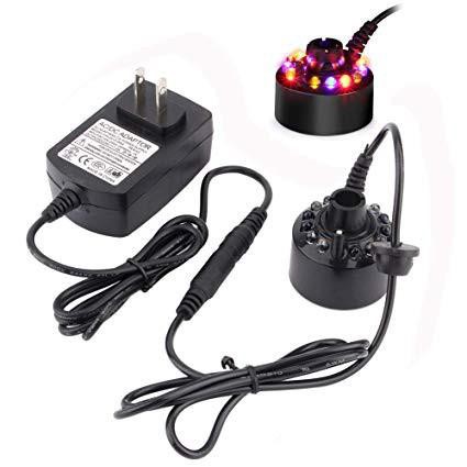 [MÁY ĐEN HÀNG LOẠI 1] Máy phun sương tạo khói sương có đèn đổi màu dùng cho thác nước phong thủy 3W 3 trong 1