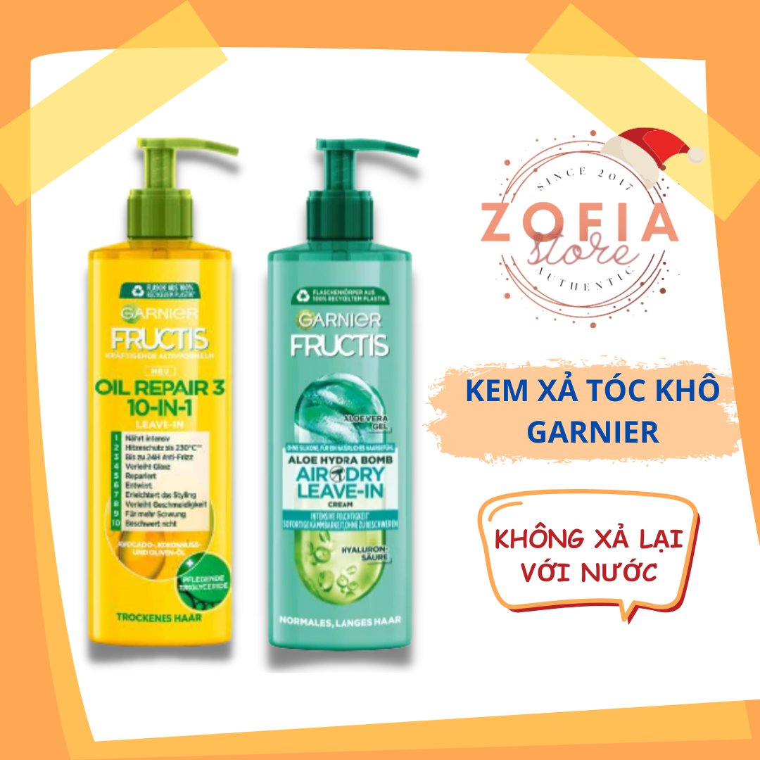 Kem xả tóc khô Garnier leave in creme