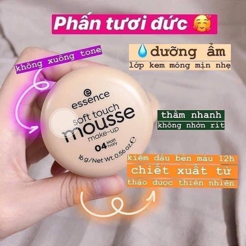 Phấn tươi siêu che phủ khuyết điểm Mousse Essence – Đức 16g -#04 Tone tự Nhiên