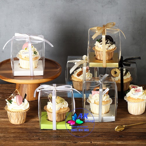 Set 5 hộp mica 1 bánh cupcake