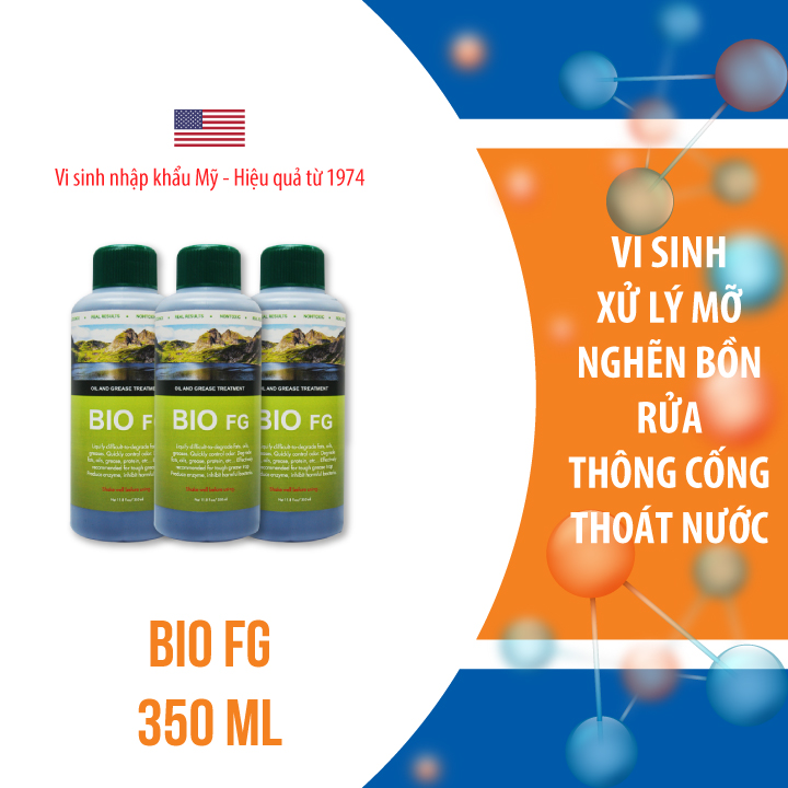Vi Sinh Xử Lý Dầu Mỡ, Bẫy Dầu Mỡ - BIO FG 350ml