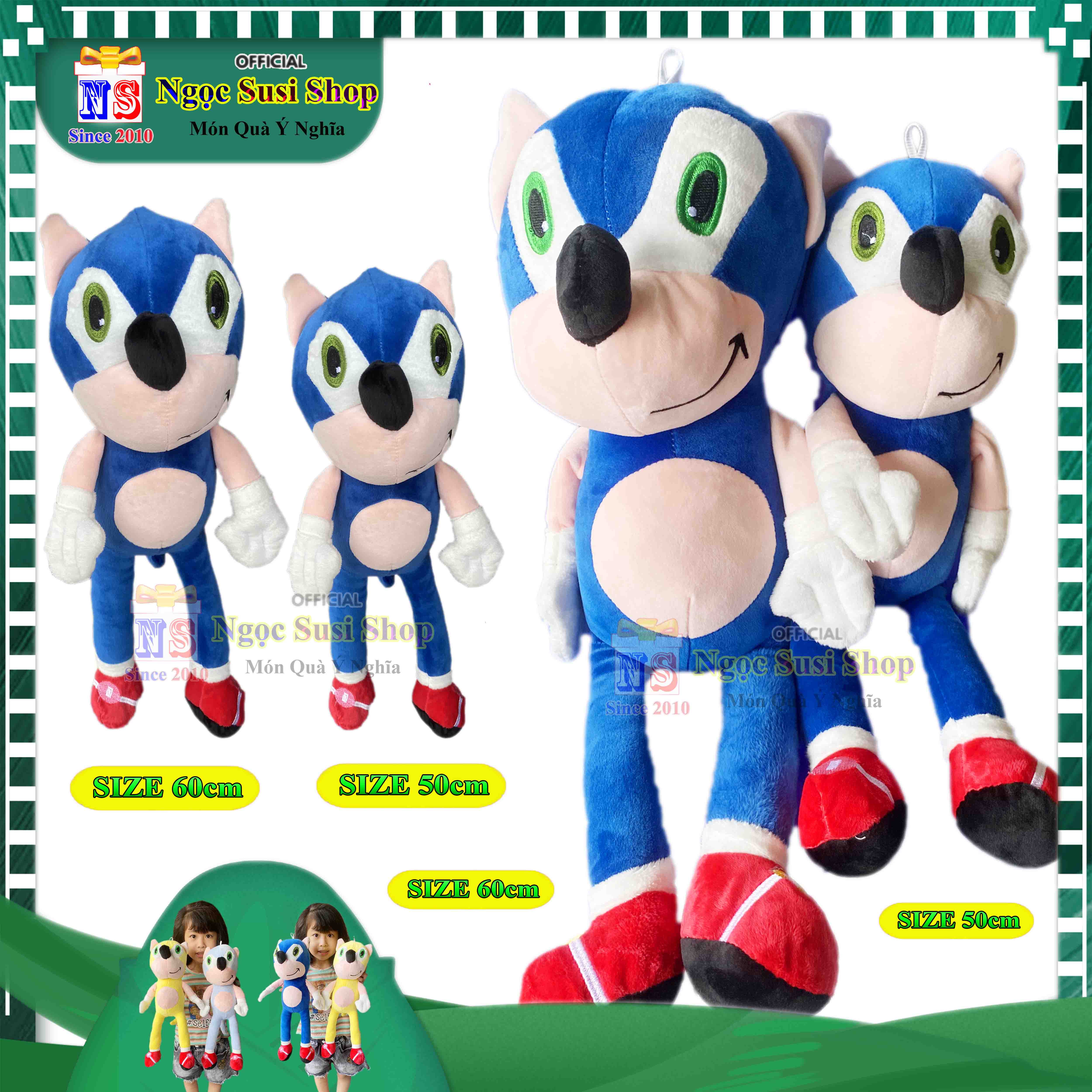 Gối ôm thú bông nhím sonic cho bé yêu siêu dễ thương - gấu bông sonic