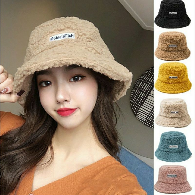 Nón-Mũ Lông cừu Bucket Phong Cách Hàn Quốc Siêu hit hot