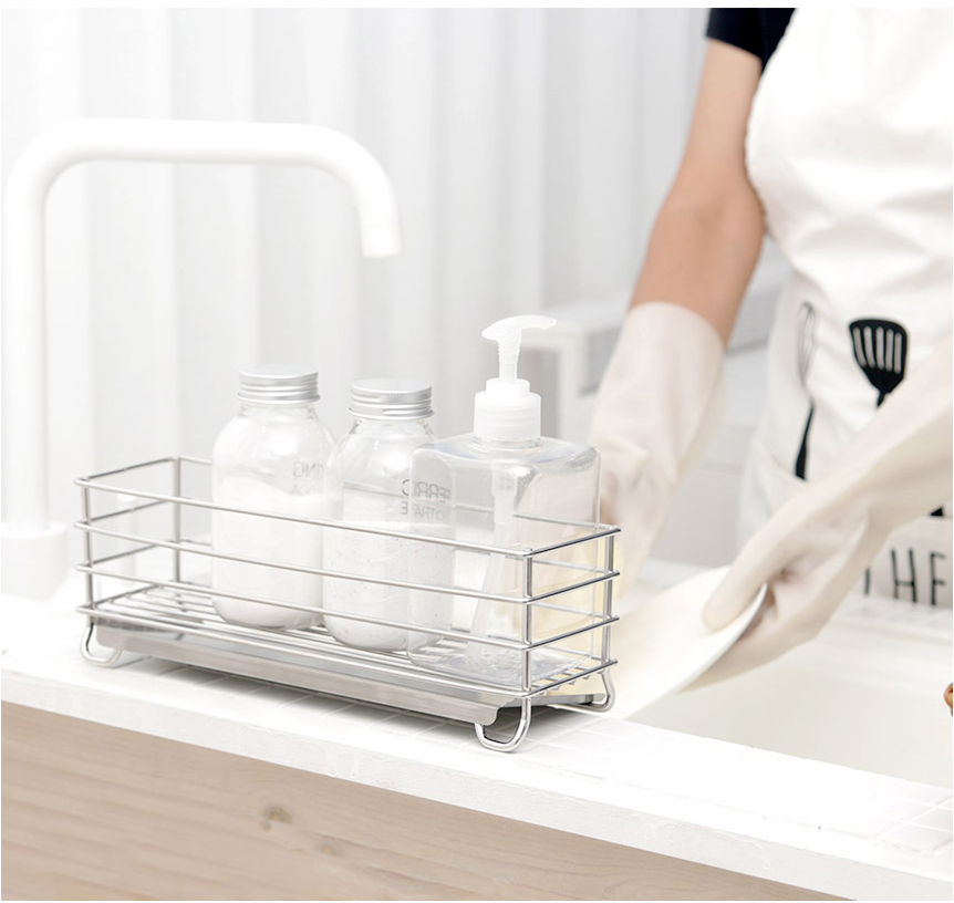 Giỏ đựng dụng cụ rửa chén inox 304, giỏ đựng dầu rửa chén, kệ đựng dầu rửa chén, kệ đựng búi rửa chén, 수세미망 - SPAT RACK Hàn Quốc