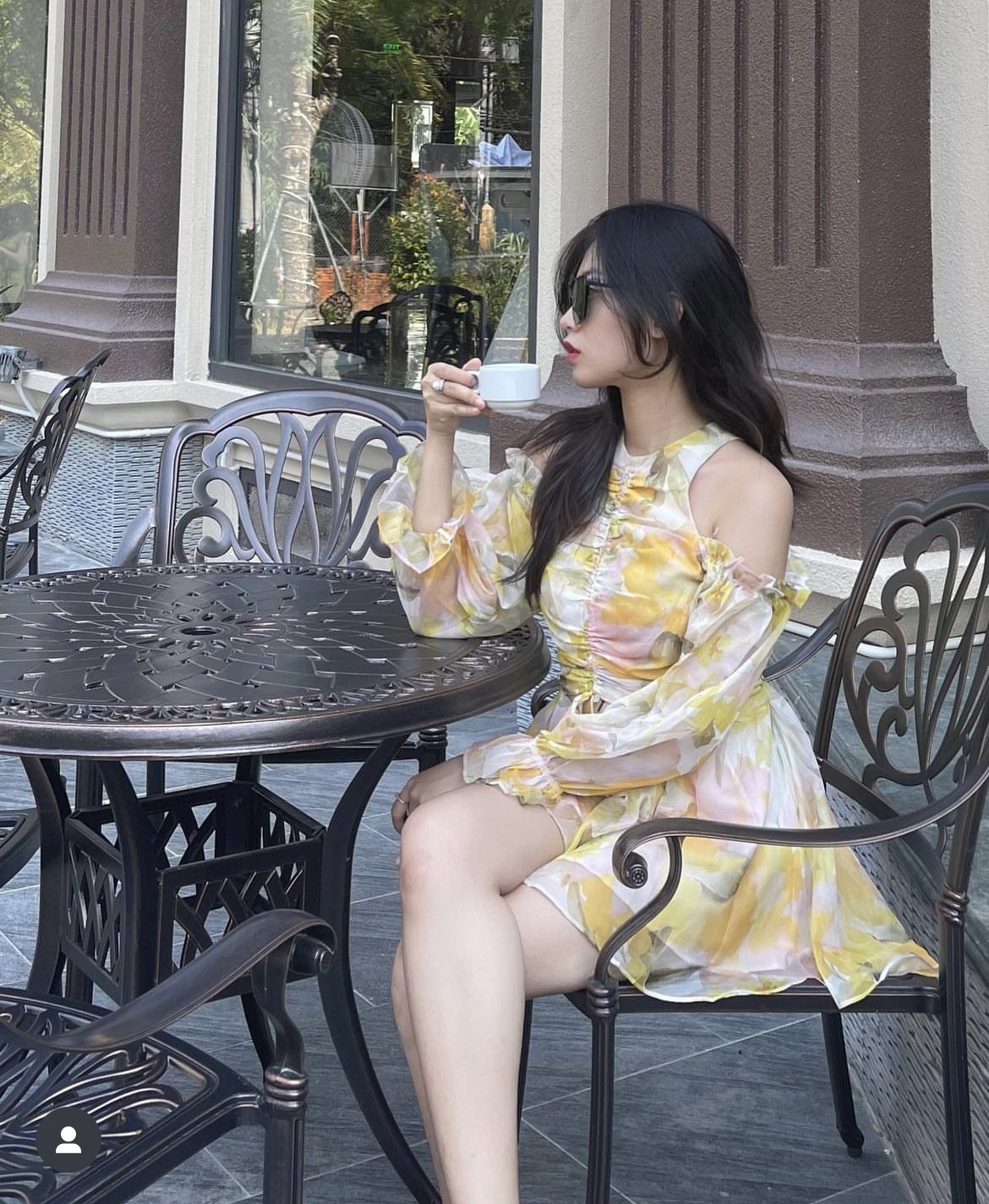 Coco sin - playsuit hoa vàng nhún ngực