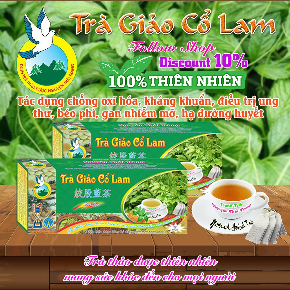 Trà Giảo Cổ Lam Hỗ Trợ Người Tiểu Đường, Giảm Béo (Hộp 50 Túi Lọc X 2g)- Nguyên Thái Trang – Thảo Dược Thiên Nhiên – Tốt Cho Sức Khỏe