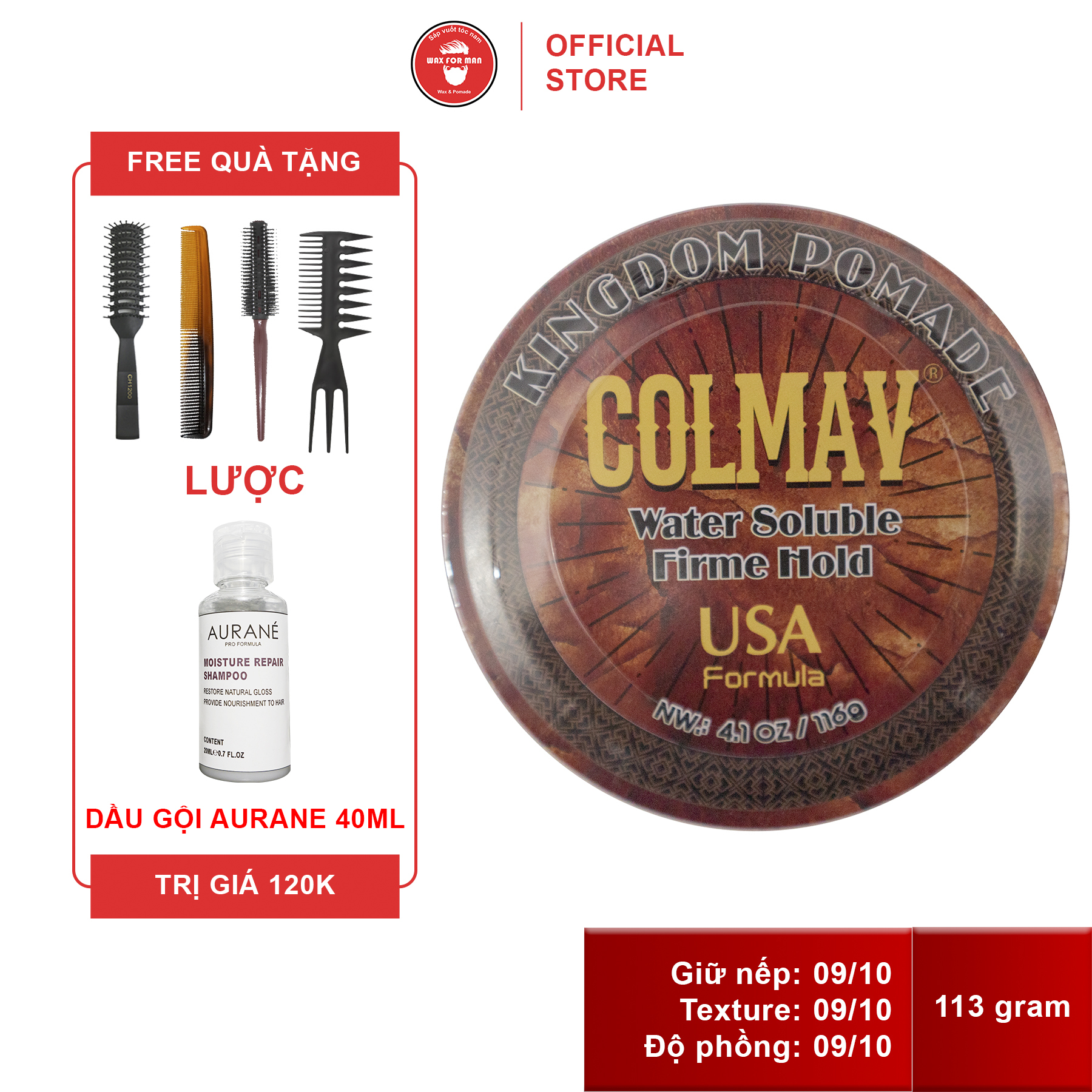 Sáp vuốt tóc Colmav Kingdom Pomade