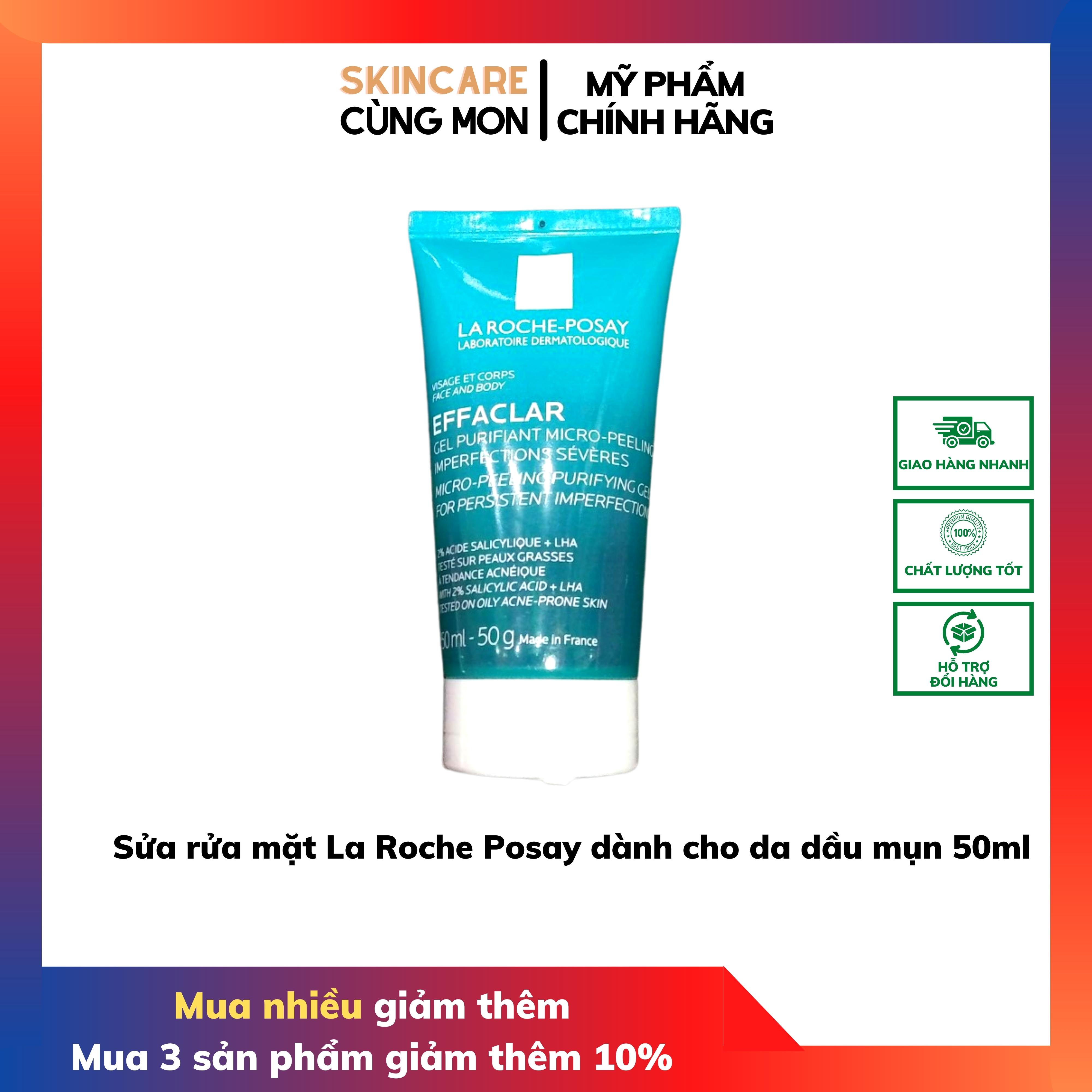 Sửa rửa mặt La Roche Posay dành cho da dầu mụn 50ml