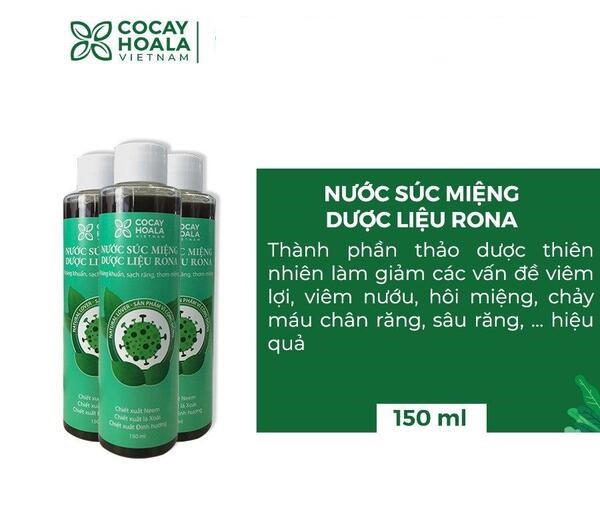 Combo 5 chai nước súc miệng Rona 150ml tặng 1 chai cùng loại