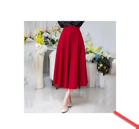 Chân váy xòe dài midi, chân váy đen xòe thiết kế, chân váy xòe dài vintage