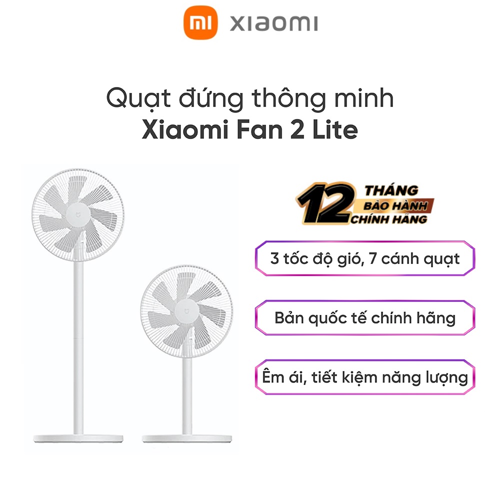 Quạt thông minh Xiaomi Mi Smart Standing Fan 2 Lite (PYV4007GL) - Hàng Chính Hãng