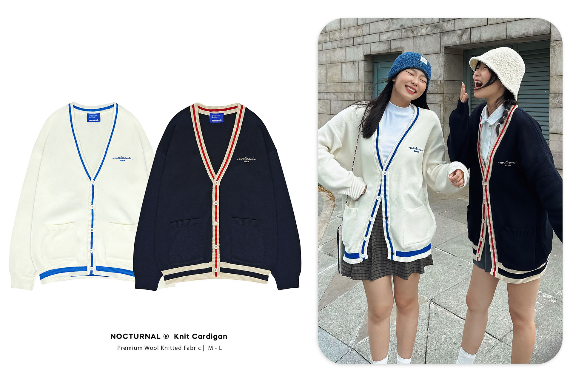 Áo cardigan len dệt kim nocturnal signature unisex local brand cao cấp