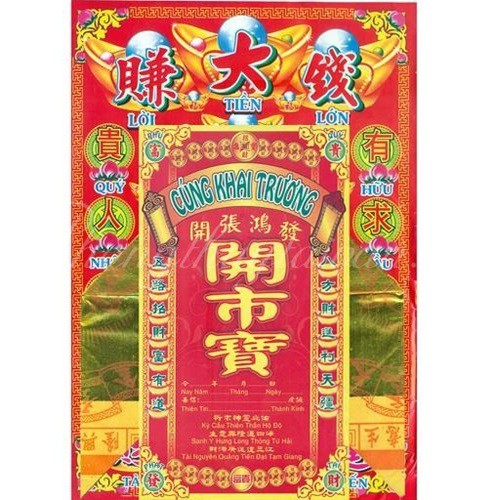 Giấy cúng khai trương