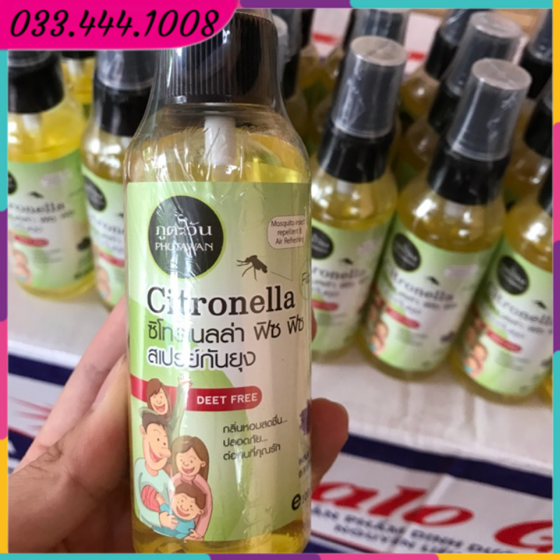 Xịt chống muỗi Citronella Phutawan Thái Lan 100ml - Gò Vấp