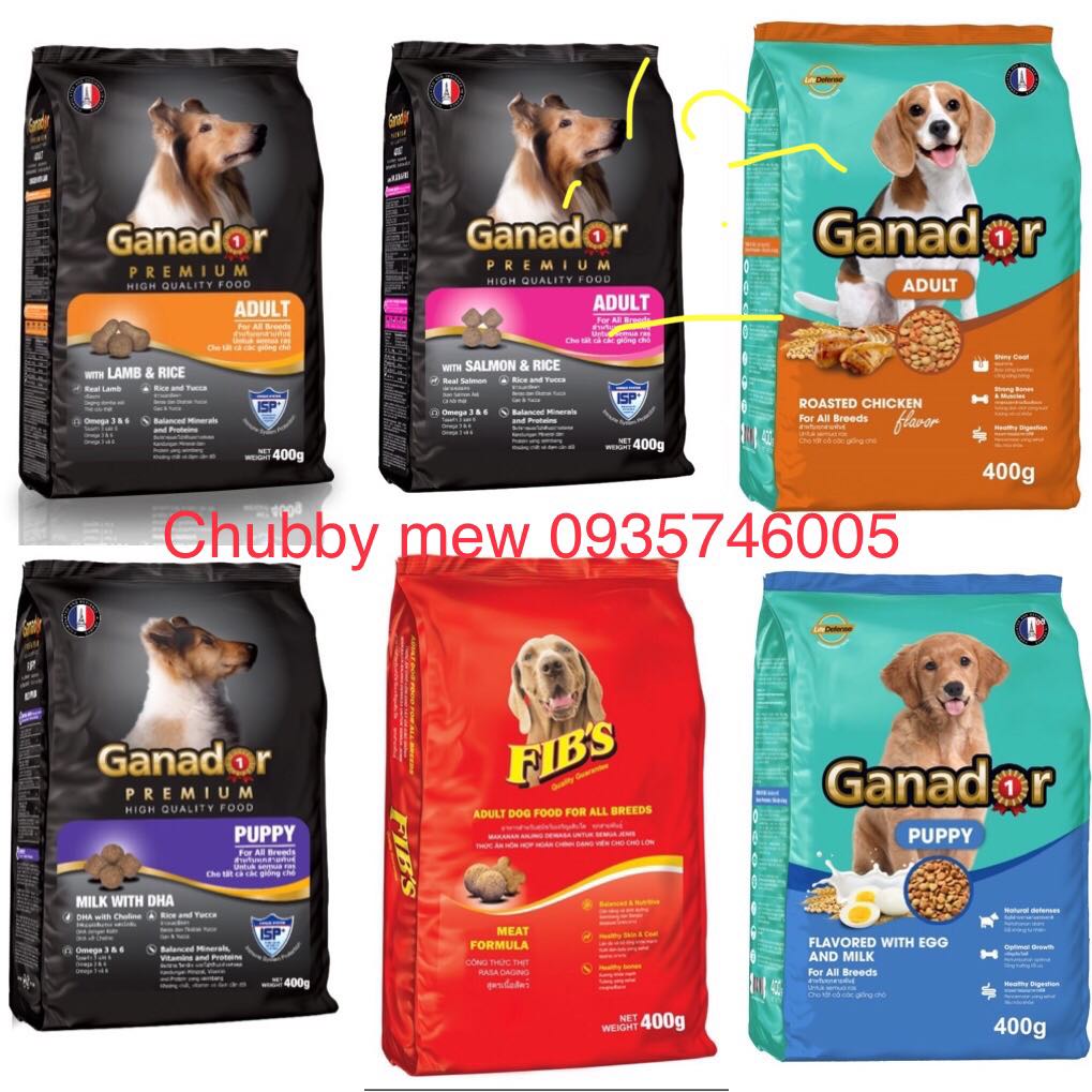 "Hoàn tiền đến 10%" COMBO 5 gói x 400gr Thức ăn cho chó Ganador - FIB's 400 - adult - puppy
