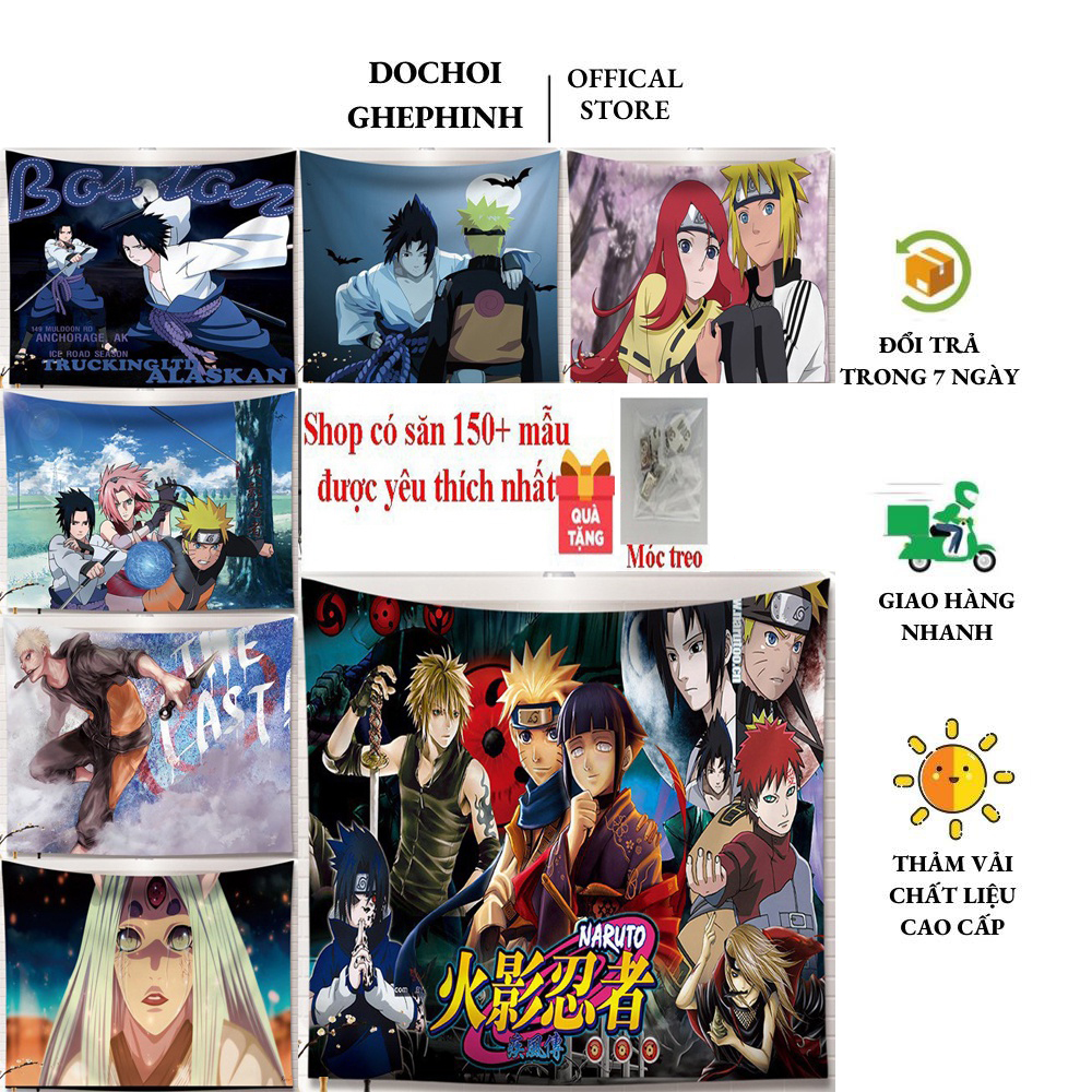 Vải Thảm Treo Tường  Anime  Naruto Decor Phòng Chọn Lọc Những Bản Đẹp