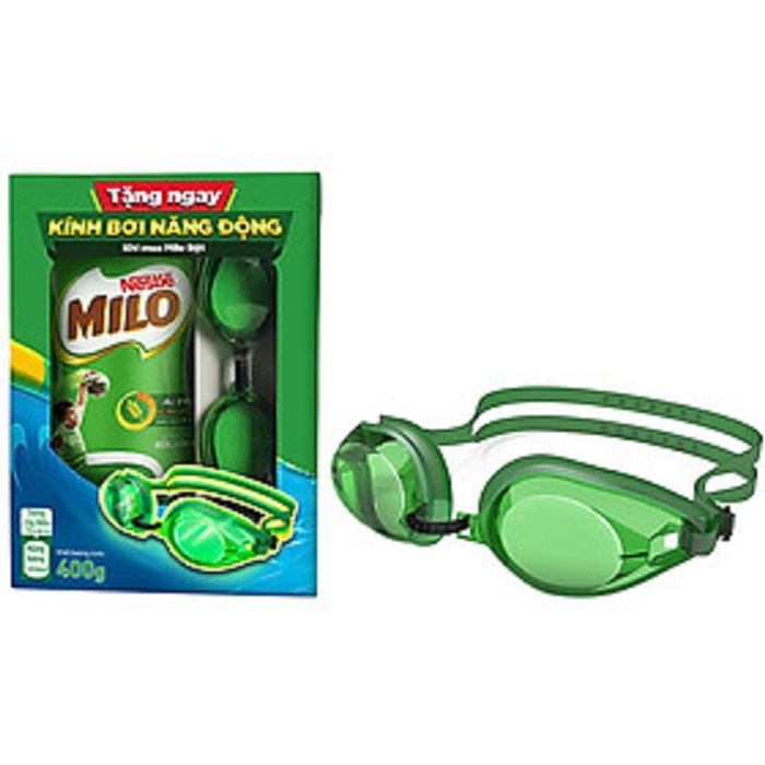 MILO hủ 400g tặng kính bơi năng động