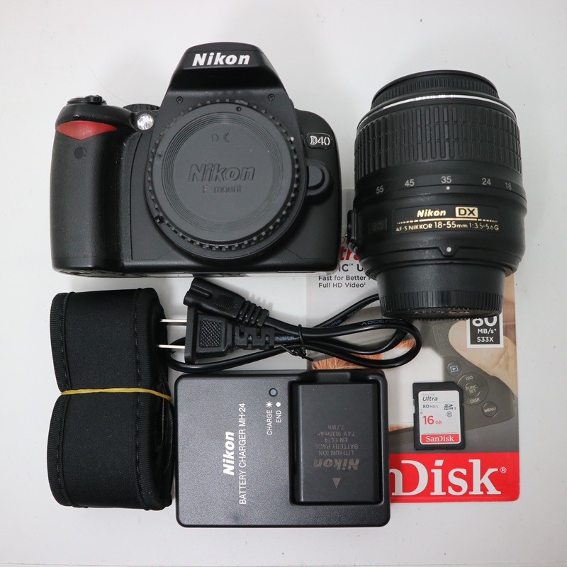 Máy ảnh nikon D40 kèm lens Kit 18-55 95%
