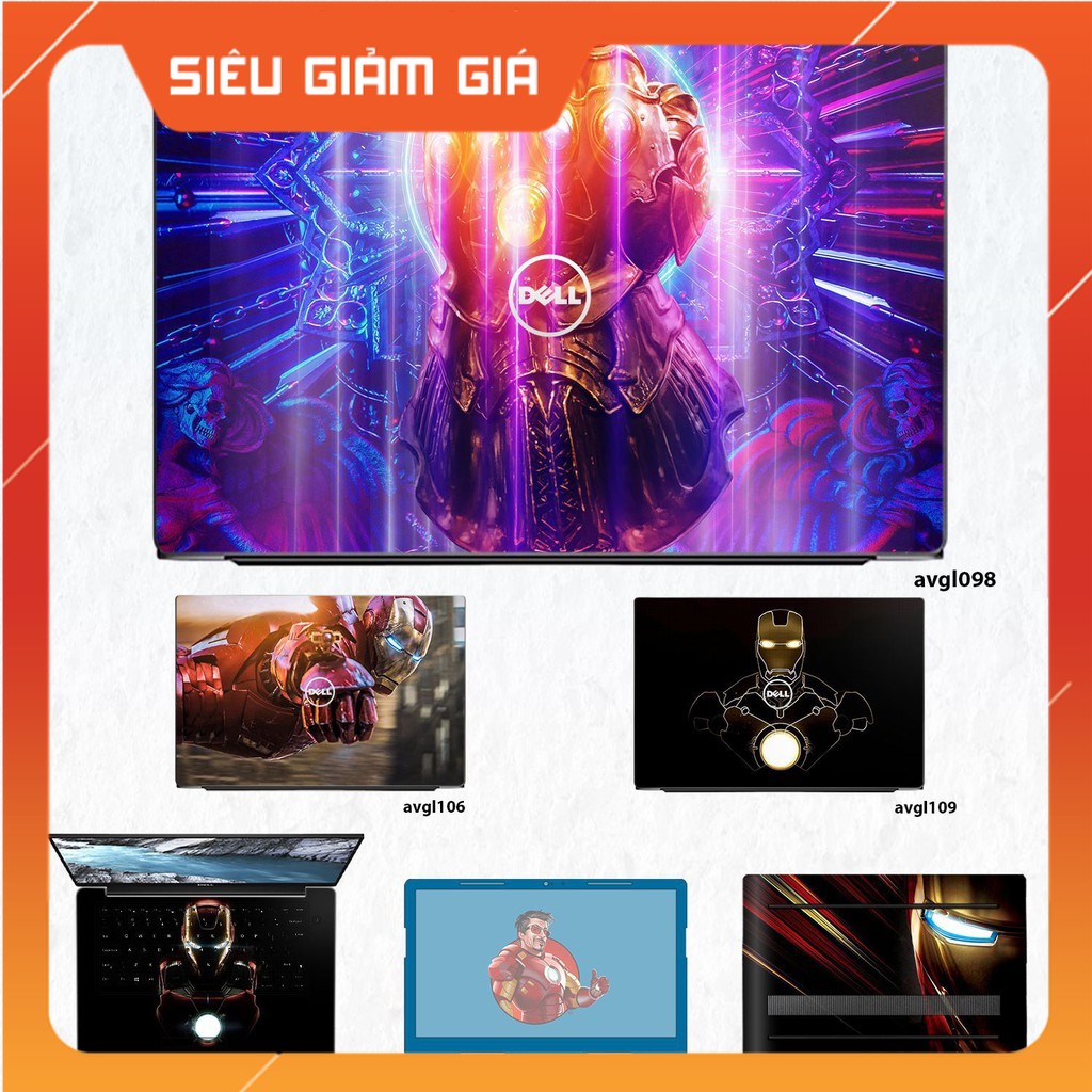 Skin dán Laptop Dell in hình Avenger bộ 2 (inbox mã máy cho Shop)