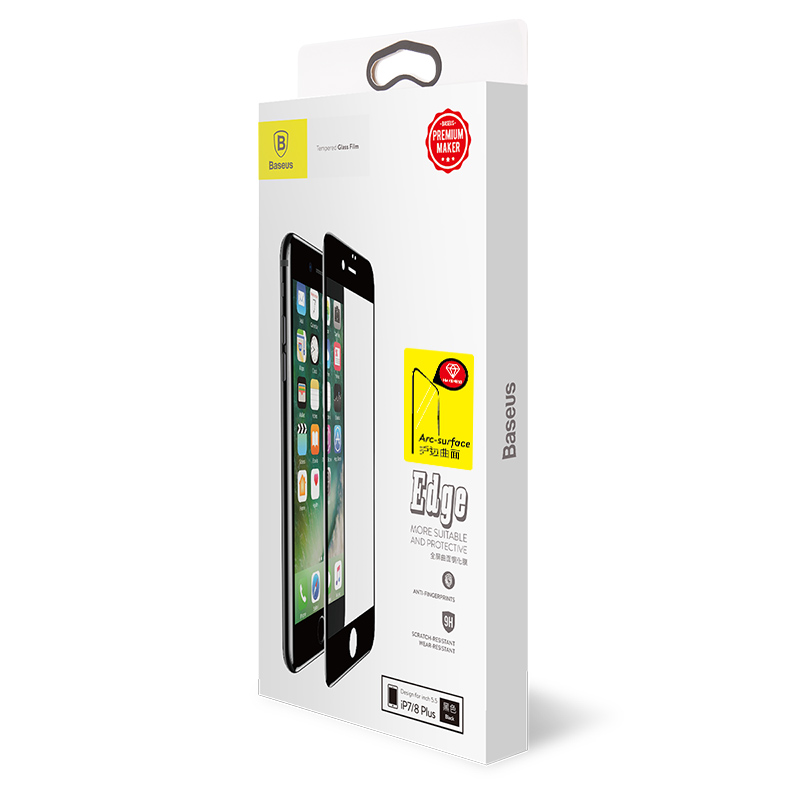 [HCM]Kính cường lực iPhone 8 Plus Baseus 0.3mm Diamond Body All-screen Arc-surface Tempered Glass Film - Hàng Chính Hãng