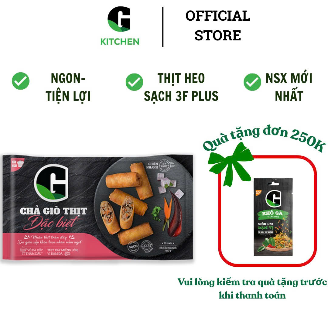 Chả giò Thịt đặc biệt G Kitchen 400g [Giao nội thành HCM]