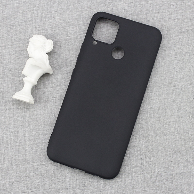 Ốp lưng dẻo đen Realme C15 - chất liệu cao cấp ôm sát máy - Không để lại dấu vân tay