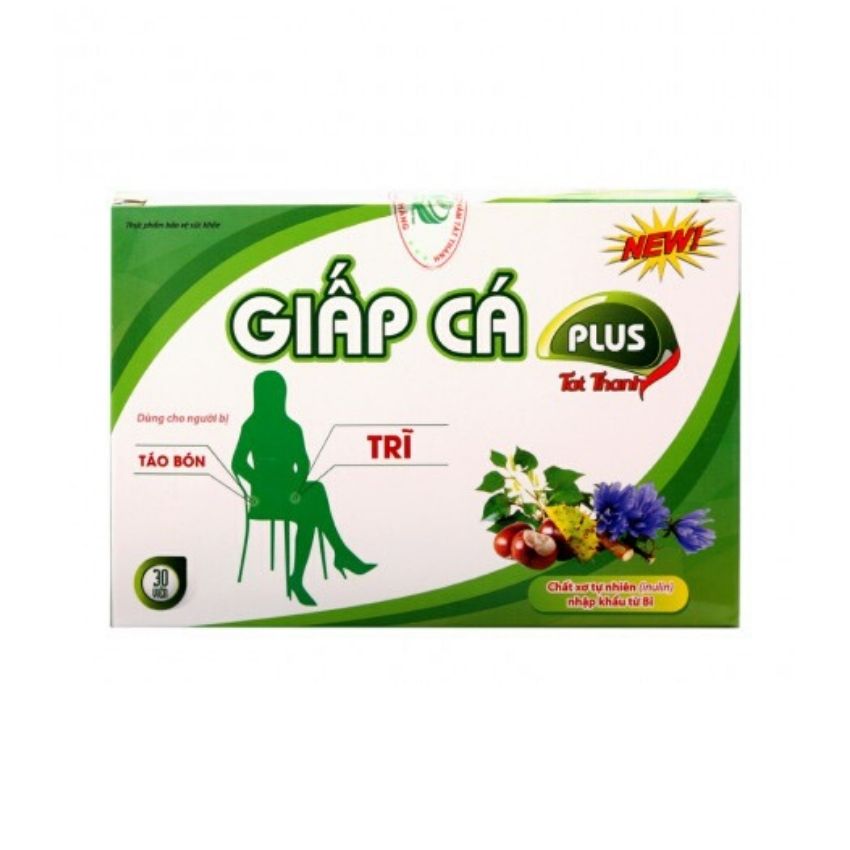 Viên Uống Giấp Cá giúp ngừa táo bón giảm triệu chứng bệnh trĩ Giấp Cá Plus