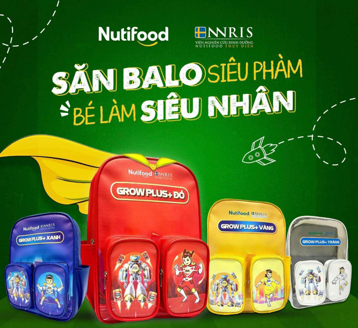 Balo các loại hàng khuyến mãi nutifood
