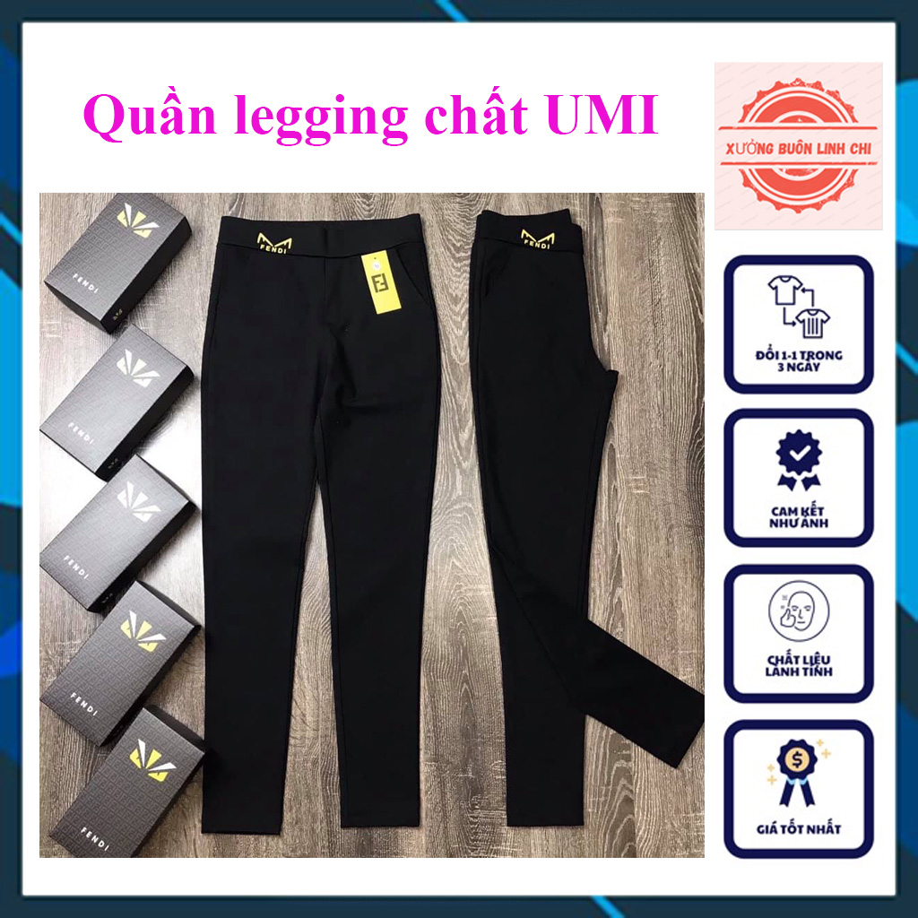 (Chất UMI sịn) Quần Legging Umi  VNXK kèm hộp FD🍀 Quần skinny nữ cạp cao họa tiết sang chảnh co dãn tôn dáng bán lẻ giá sỉ