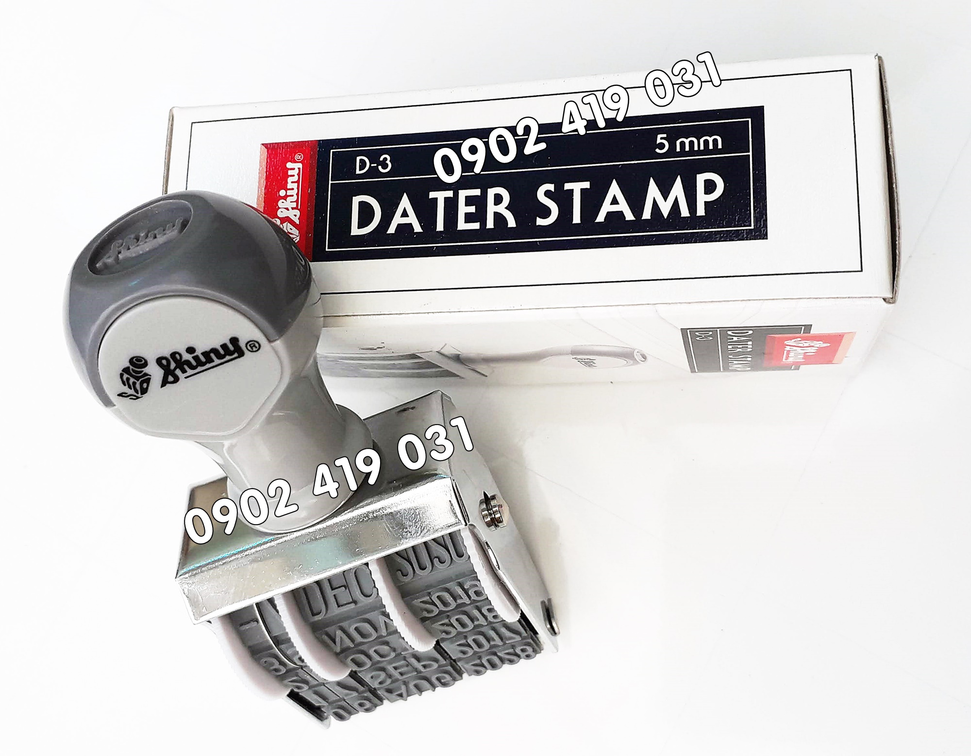 Dấu Đóng Date Tiếng Anh Shiny D3-5mm ( Shiny Date Stamp D3 - 5mm )