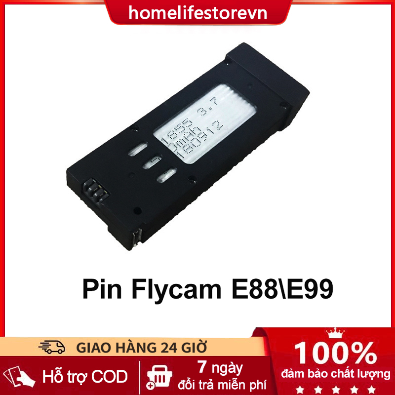 Pin Flycam E99, E88 dung lượng cao loại 3.7V 1800mAh, hàng chính hãng Drones Battery
