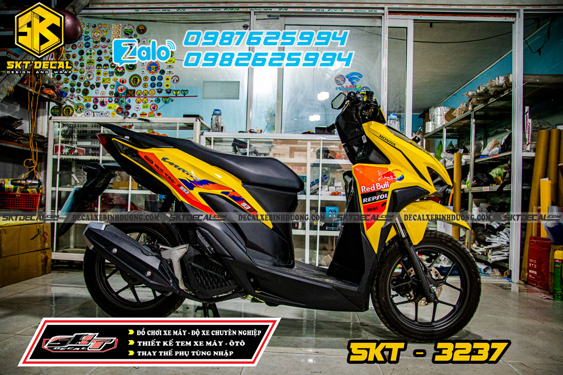 Tem rời vario vàng cam repsol