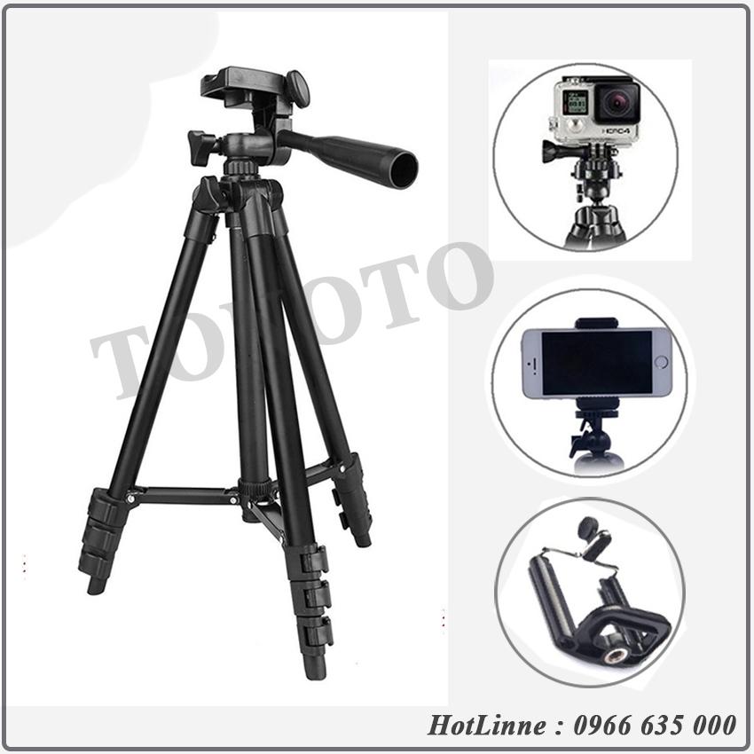 [MUA 1 ĐƯỢC 5] TRIPOD TF 3120 + Giá đỡ điện thoại + Remote Shutter + Túi đựng (Đen) + TẶNG KÈM chân máy bạch tuộc cho điện thoại trị giá 30K Viet Mart Chân máy ảnh tripod,chân máy ảnh điện thoại,chân đế máy ảnh,chân máy ảnh mini - Tonoto Shop