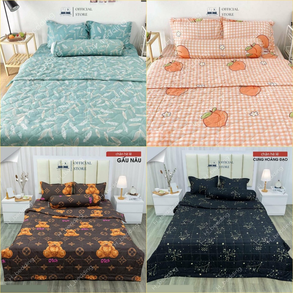 Chăn hè cotton poly trần bông 3 lớp,Mền trần bông,được chọn mẫu