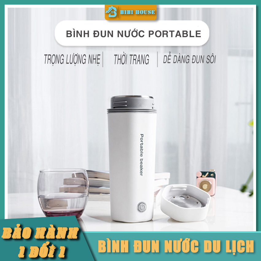 Bình đun nước du dịch cao cấp siêu tốc BIBI HOUSE 400 ml - Ấm siêu tốc an toàn diện dụng