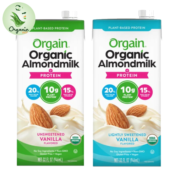 Sữa hạnh nhân protein hữu cơ ngọt nhẹ và không ngọt Orgain 946ml