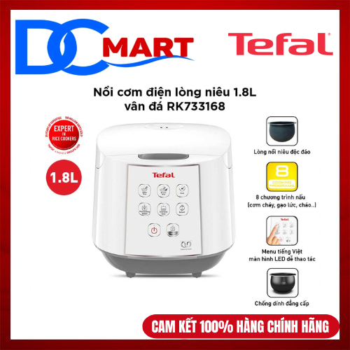 Nồi cơm điện tử tefal rk733168 1.8l 750w - hàng chính hãng bảo hành 2 năm