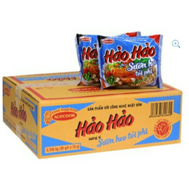 Thùng mì Hảo Hảo sườn heo tỏi phi 30 gói