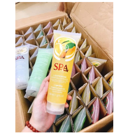 [HCM][Mẫu Mới] Gel tẩy tế bào chết Spa Exfoliating Orange 350ML Hương Cam - Laha Shop