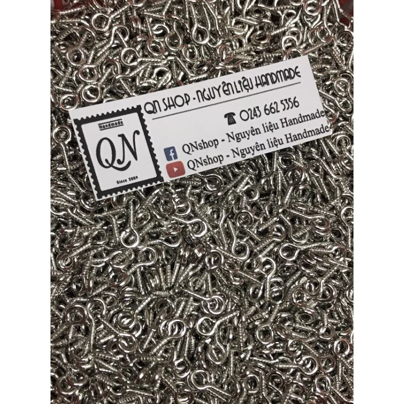 10-20 cái khoen xoắn dùng để xoáy vào các sản phẩm làm từ đất sét Thát, gỗ, nhựa... để làm lỗ treo