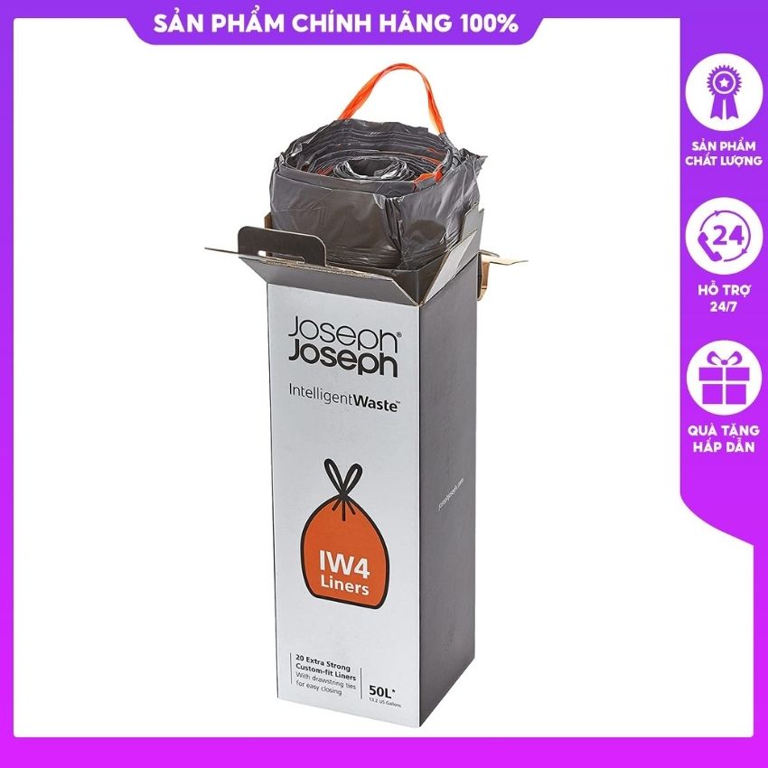 Hộp 20 túi đựng rác 30l lót thùng joseph joseph iw4 30027