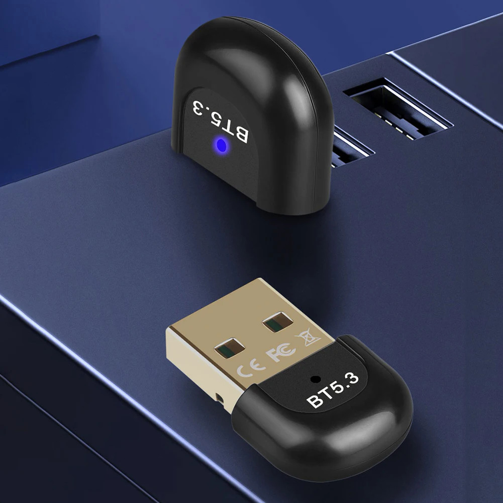 USB Adapter Receiver hỗ trợ Windows 7Win8.1Win1011 hệ thống cho Máy tính để bàn PC không dây chuột Bluetooth tương thích 5.3 Adapter