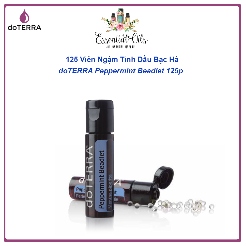 Tinh dầu bạc hà tinh viên ngậm 125v dầu trị liệu nguyên chất doterra - doterra peppermint beadlet