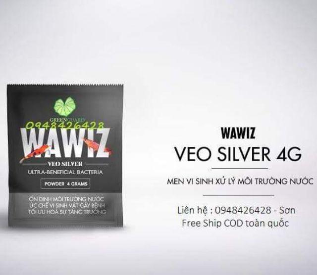 Men vi sinh WAWIZ - VEO SILVER xử lý nước cho hồ cá koi- cá rồng dạng gói